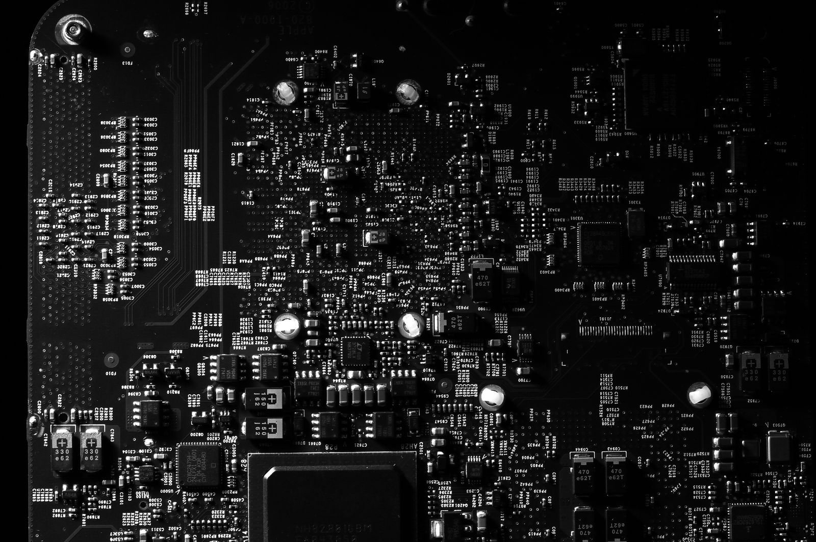 Close-up of a computer circuit board